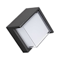 Miniatyrbillede 1 af 5: Indendørs/udendørs væglampe, moderne LED-væglampe til soveværelse, Ip65 vandtæt firkant 160*160*100 MM 12W varm hvid