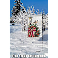 Miniatyrbillede 4 af 5: 12x18 Tommer Dobbeltsidet Haveflag Vinterflag, Snefnug Krans Julevinter Haveflag Husflag Til Udendørs Have Dekoration Snowy Wreath