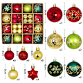 Miniatyrbild 1 av 3: 10cm Plastjulgranskulor Julgranspynt Vinterönskningar C