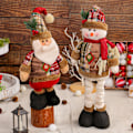 Miniatyrbild 3 av 3: Julteleskopdockor: Stående Tomtefigurer för Fönsterdisplay! Charmig Juldekoration för att Förliva Julstämningen