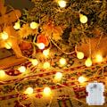 Miniatyrbillede 1 af 7: Batteridrevne Feelygter Udendørs 6 m 40 LED Varmt Hvid Globe Feelygter med 6 Timers Timer, IP65 Vandafvisende Kugle Feelygter til Soveværelse, Balkon, Ch
