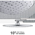 Miniatyrbillede 4 af 5: Bruseshower, rektangulær bruseshower Hvid ABS fast regnbruseshower Højtryks regnbruseshower, tilslutning