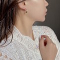 Miniatyrbillede 3 af 4: Små vanddråbe øreringe, simple, små øreflip øreringe, fashionable øreringe, velegnede til forskellige lejligheder
