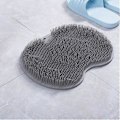 Miniatyrbillede 2 af 7: Skridsikker silikone brusebads fodskrubbe til bad og rygmassage Gray one size