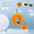 Pikkukuva 1 / 4: Pehmeä ja mukava matkatyyny muistivaahdosta U-muotoinen autotyyny kaulan suoja lapsille Orange and dark gray Portable models