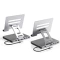 Miniatyrbillede 7 af 7: 9 i 1 USB Type-C Hub 4K Dobbelt HDMI USB 3.0 5 Gbps PD 3.0 Hurtigopladningsdock til bærbar computer tablet 9-in-1