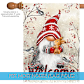 Miniatyrbillede 3 af 5: 12x18 Tommer Dobbeltsidet Haveflag Vinterflag, Snefnug Krans Julevinter Haveflag Husflag Til Udendørs Have Dekoration Winter Welcome Gnome