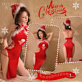 Miniatyrbillede 4 af 4: Sexy Natsæt til Soveværelset - Hot og Passioneret Juleuniform, Ren og Forførende med Julehat og Kjole, One - size - fits - most
