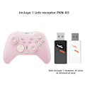 Miniatyrbillede 1 af 10: Pink Bluetooth-spilcontroller med modtager, kompatibel med Switch, PC og Android-enheder, Hall Triggers