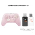 Miniatyrbillede 7 af 10: Hvid Bluetooth-spilcontroller med modtager, kompatibel med Switch, PC og Android-enheder, Hall-triggere