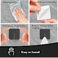Miniatyrbild 6 av 7: 12-pack Rostfria Tunga Limmade Handdukskrokar för Badrum, Kökshanddukskrokar, Vattentäta Badrumskrokar för Handdukar, Väggkrokar för Hängare Black 12 Pack