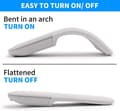Miniatyrbillede 3 af 5: Bluetooth Arc Touch Mouse, Trådløs Foldbar Mus Uden Modtager, til Notebook Laptop Tablet (Hvid)