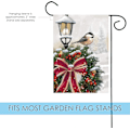 Miniatyrbillede 3 af 5: 12x18 Tommer Dobbeltsidet Haveflag Vinterflag, Snefnug Krans Julevinter Haveflag Husflag Til Udendørs Have Dekoration Snowy Wreath