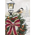 Miniatyrbillede 1 af 5: 12x18 Tommer Dobbeltsidet Haveflag Vinterflag, Snefnug Krans Julevinter Haveflag Husflag Til Udendørs Have Dekoration Snowy Wreath