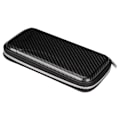 Miniatyrbillede 6 af 9: Kulfiber Business Wallet Bærbar Lynlås Wallet Kortholder Taske 21x11x3.5cm Sort Black