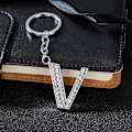 Miniatyrbillede 3 af 4: A-Z Initialer Brev Nøglering Bedste Veninde Gave Nøgleringe til Kvinder Skinnende Krystal Nøglering Fødselsdagsgaver V