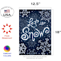 Miniatyrbillede 2 af 5: 12x18 Tommer Dobbeltsidet Haveflag Vinterflag, Snefnug Krans Julevinter Haveflag Husflag Til Udendørs Have Dekoration Let It Snow