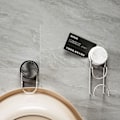 Miniatyrbillede 5 af 6: Sugerørskrog til håndvask, roterende håndvaskestativ, opbevaringsstativ til håndvask, roterende sugerørskrog til håndvask, vægmonteret opbevaringsstativ til håndvask (sort) White