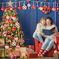 Miniatyrbild 5 av 5: Färgglada Pepparkaksjulgransprydnader - 12-pack Julgranskulor Godis Lollipop Trä Dekoration för Festlig Heminredning