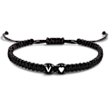 Miniatyrbilde 1 av 6: Initialarmbånd for kvinner, Strømper for tenåringer, bestevenninne-fødselsdagsgaver, eksamen, justerbare bokstaver A-Z flettede armbånd V