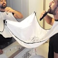 Miniatyrbillede 2 af 5: Skægskraber forklædesbib trimmeholder stativ til hår barbering forklæde barbering barbermaskine holder badeværelse arrangør gave til mand flot og praktisk