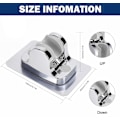 Miniatyrbild 5 av 6: Självhäftande Duschhuvudhållare - Justerbar Handduschhållare, Ingen Borrning, Väggmontering, Vattentät (1-pack, Kromfinish) C