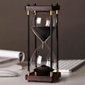 Miniatyrbild 1 av 6: Sandtimer, dekorativ trä-sandtimer, stor Louglas timer 60 Lila sand