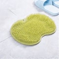 Miniatyrbillede 2 af 7: Skridsikker silikone brusebads fodskrubbe til bad og rygmassage Green one size