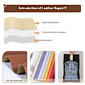 Miniatyrbild 2 av 4: Premium Tjockt Självhäftande Läderlapp för Soffa, Bilinredning Reparation - 25*30cm, Perfekt för att Återställa Säten och Imitera Läder med Hög Kvalitet Beige