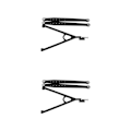Miniatyrbild 1 av 5: 1/2/3/5 Aluminiumlegering Trigon Support Bar Bakre Support Bar För black 2Set