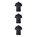 Miniatyrbild 1 av 5: 1/2/3 Svart Lätt att rengöra Chef Coat Button Chef Uniformer För black xxl 3Set