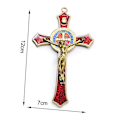 Miniatyrbild 5 av 5: 1/2/3/5 Zinklegering Väggkrucifix Cross Jesus Statue Staty Red 12x7cm 1Set