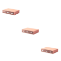 Miniatyrbild 4 av 5: 1/2/3/5 förvaringslåda för stapelbar låda i plast - organiserad förvaring pink 3 drawer 3PCS