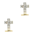 Miniatyrbild 4 av 5: 1/2/3/5 Stående krucifix Jesus Scriptures Cross Bön Gold 20cm 2Set
