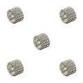 Miniatyrbild 1 av 5: 1/2/3/5 Stretch Crystal Ring Utsökt inläggning för Elegant silver 5 rows 5PCS