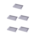 Miniatyrbild 3 av 5: 1/2/3/5 Stapelbar smyckesbricka Multipurpose Portable Velvet för Empty Tray Style A 5Set