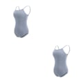 Miniatyrbild 4 av 5: 1/2/3 Dance Body Balett Leotard Dansoutfit Andas Light Gray L 2PCS