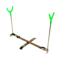 Miniatyrbild 3 av 5: Utomhus is fiskespö Dual-Holder Rack 360 Rotation Y Form