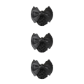 Miniatyrbild 1 av 5: 1/2/3/5 tyg lätt att bära Elastiska hårnät för moderiktiga Two Bows-black 3Set