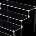Miniatyrbild 5 av 5: 1/2 Acrylic Display För Riser Stand Parfym Cosmetics Holder Clear 29.5x34.5x20cm 1Set