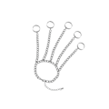 Miniatyrbild 2 av 5: 1/5 mode handled kedja legering punk ringar armband smycken gåva Silver 16cm + 5cm 1Set