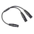 Miniatyrbild 4 av 5: 1/5 1x 3-Pin XLR Hane Plug to Dual 2 Hona För Jack Y Splitter 1Set