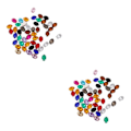 Miniatyrbild 2 av 5: 1/2/3 50 st 10*14 mm Oval Ellips Akryl Rhinestone Button Mix 2Set