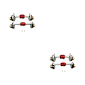 Miniatyrbild 4 av 5: 1/2/3 2st Legering CR18P Portalaxlar för Hobby Plus 1/18 CR18P Silver 2Set