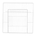 Miniatyrbild 2 av 5: 1/2/3 Pet lekhage Dörrbur Metalltråd inomhus staket Kaninvalp White Dense Grid 35 x 35CM 1Set
