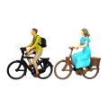 Miniatyrbild 5 av 5: 1/2/3/5 Realistisk 1/87 Skala cyklistfigurer Små människor för Boy and Girl Height: 2.8cm 1Set
