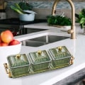 Miniatyrbild 4 av 5: 1/2/3 Nordic Style Divided Dishes Square för Reception Room 3 Grids 1Set