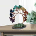 Miniatyrbild 2 av 5: 1/3/5 Natural Crystal Money Tree Ädelsten Mineral Lucky Tree 1Set