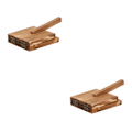 Miniatyrbild 3 av 5: 1/2 För Degpressverktyg Gadget Bakning Pizza Bakverk Brown square 2Set