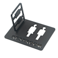 Miniatyrbild 2 av 5: Toalettsymbol Badrumsskylt 3D Badrumsdörrskyltning för butik